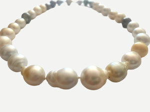 Baroque South Sea Pearl Gold Necklace 20 Inch