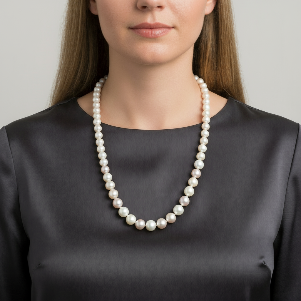 Cultured Pearl Necklace Yellow Gold