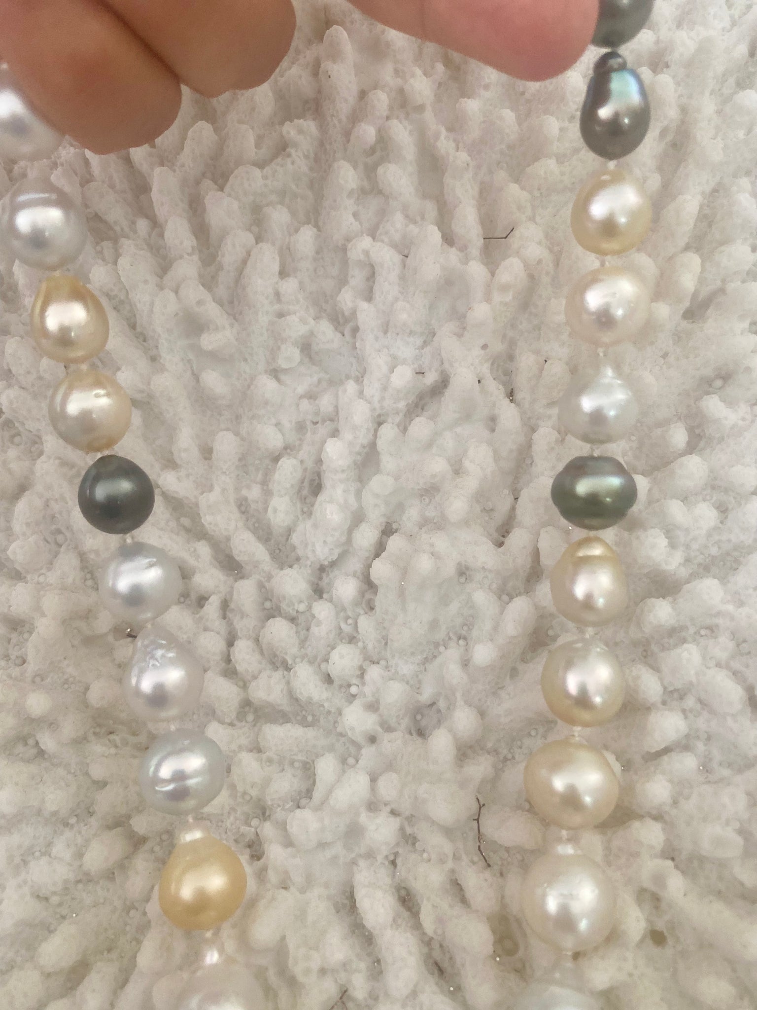 Baroque South Sea Pearl Gold Necklace 20 Inch