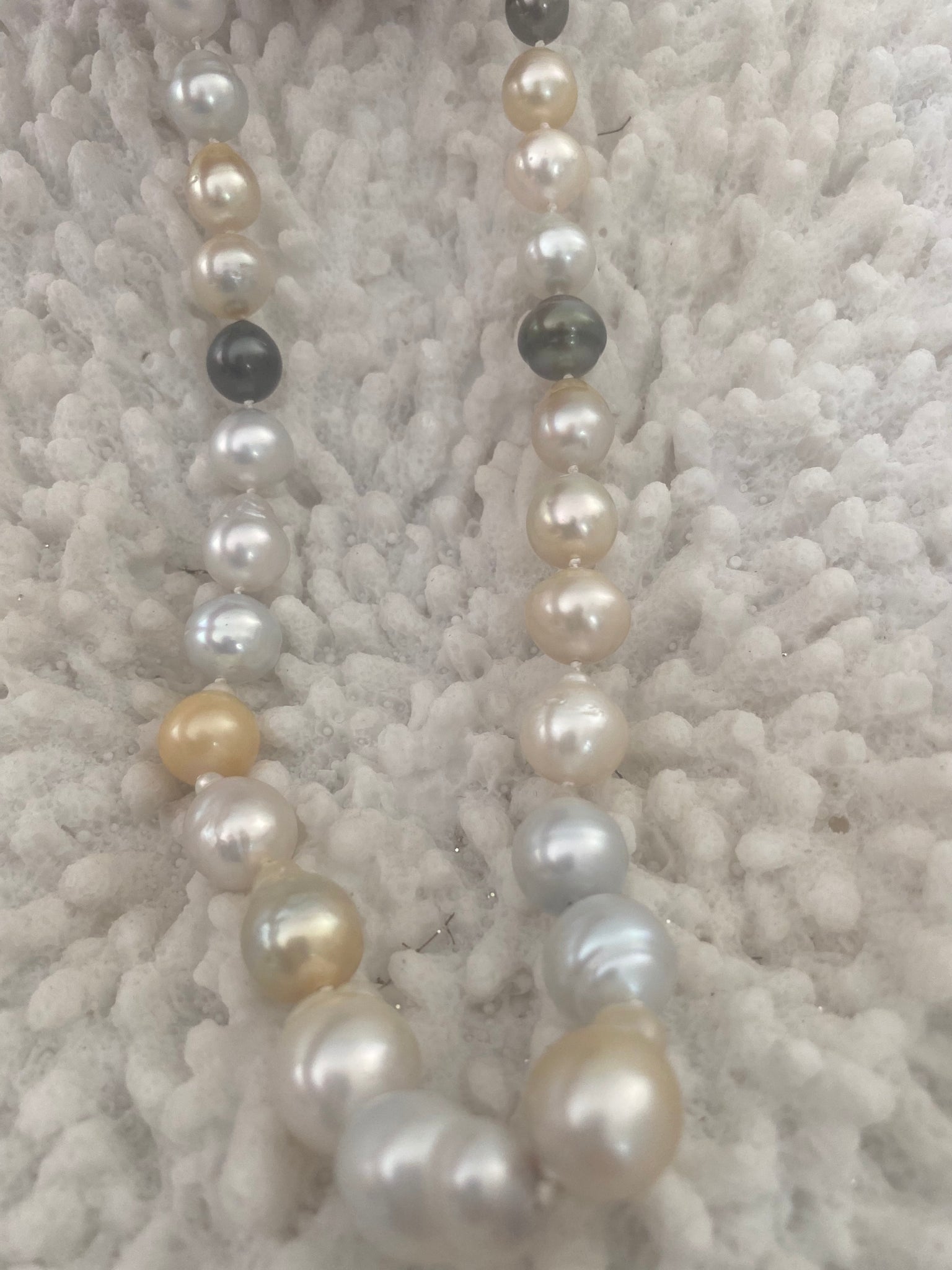 Baroque South Sea Pearl Gold Necklace 20 Inch