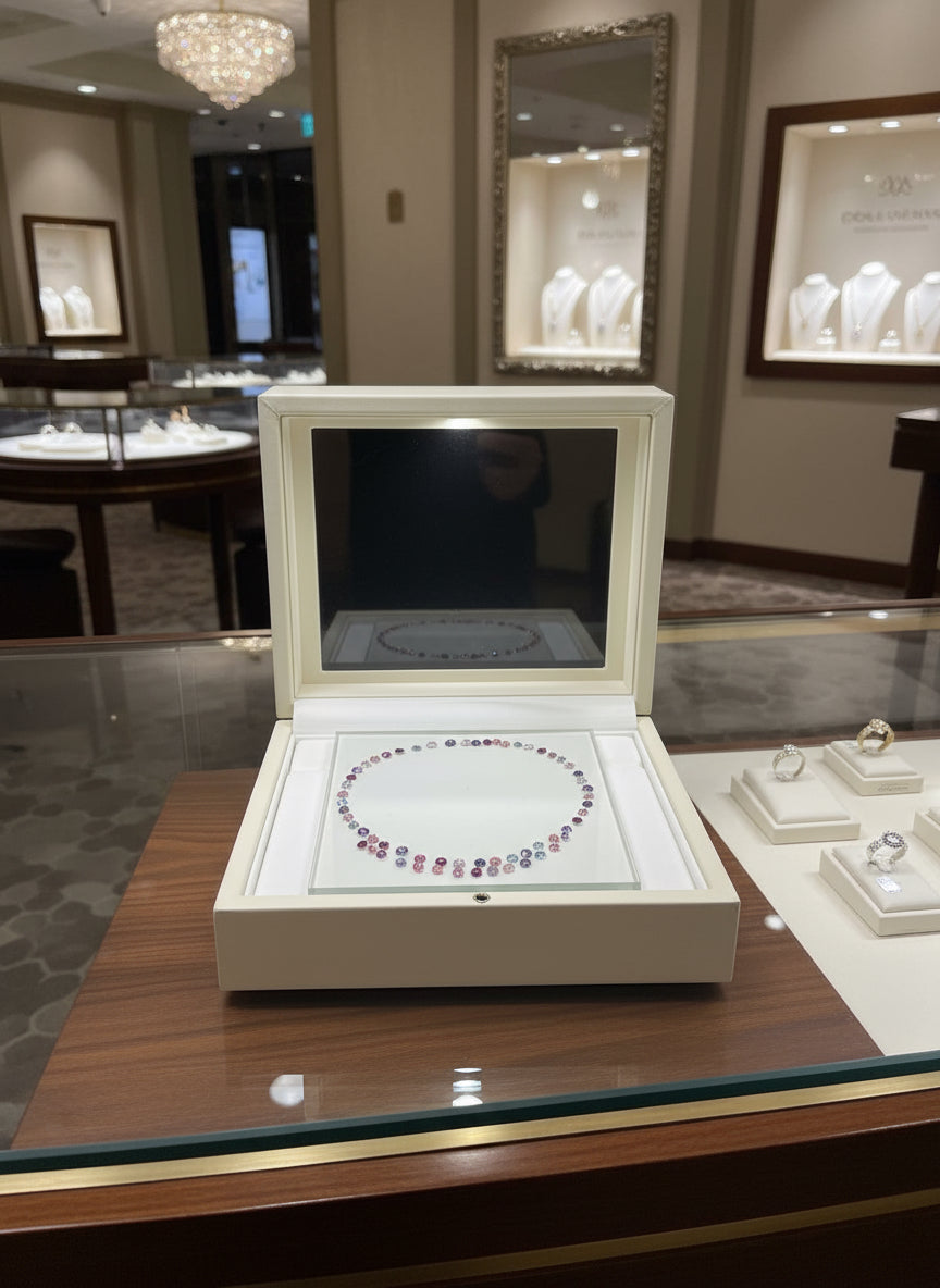 Fine Natural Spinel Necklace 18K Gold