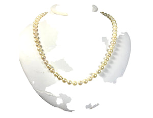 Japanese Akoya Pearl Necklace Gold 19 Inches