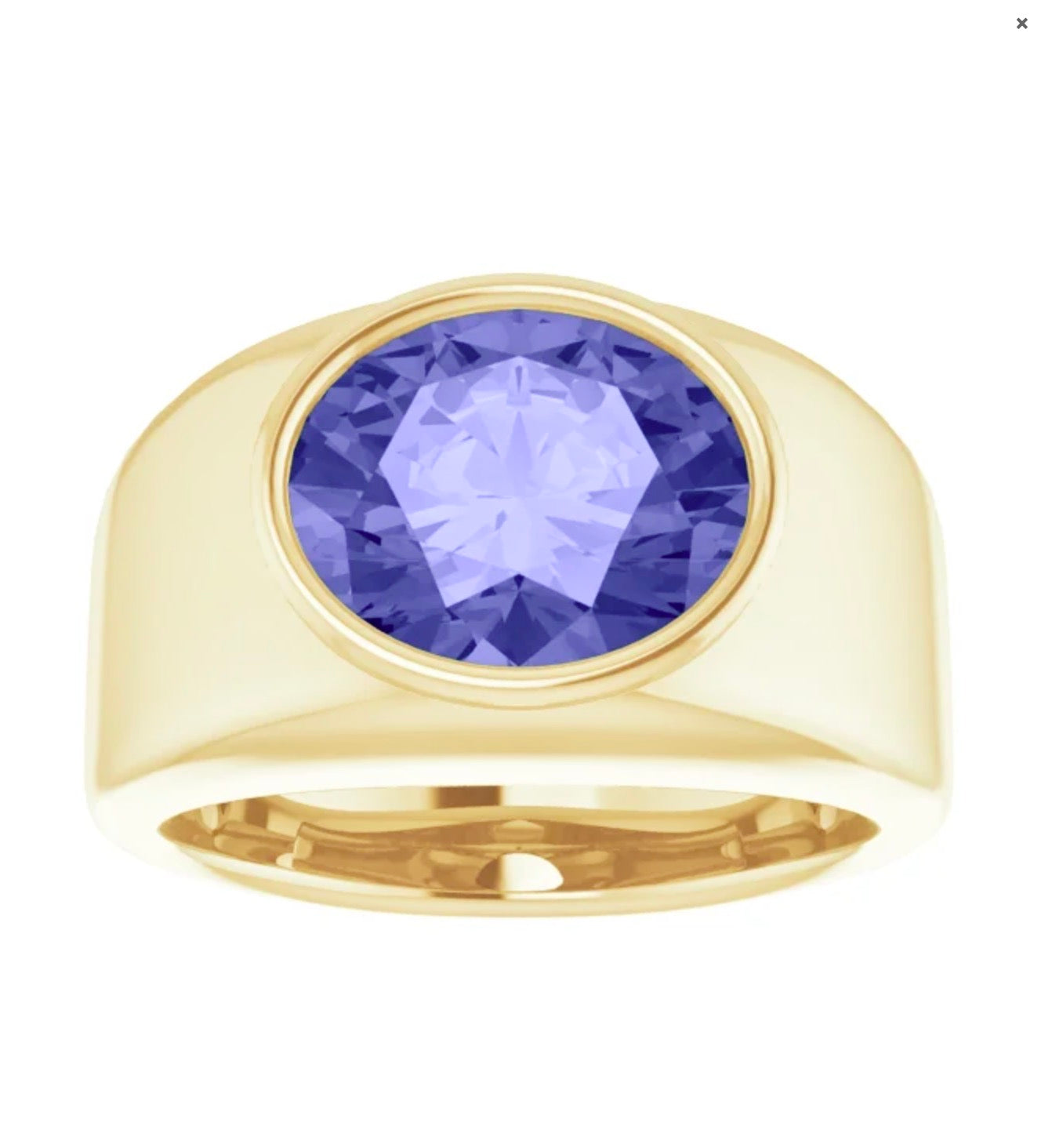 Vivid Violet Purple Spinel Oval Cut 6.09 Carats Unisex Gold Ring