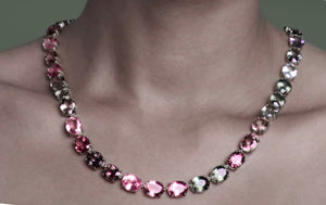 Fine Natural Spinel Necklace 18K Gold