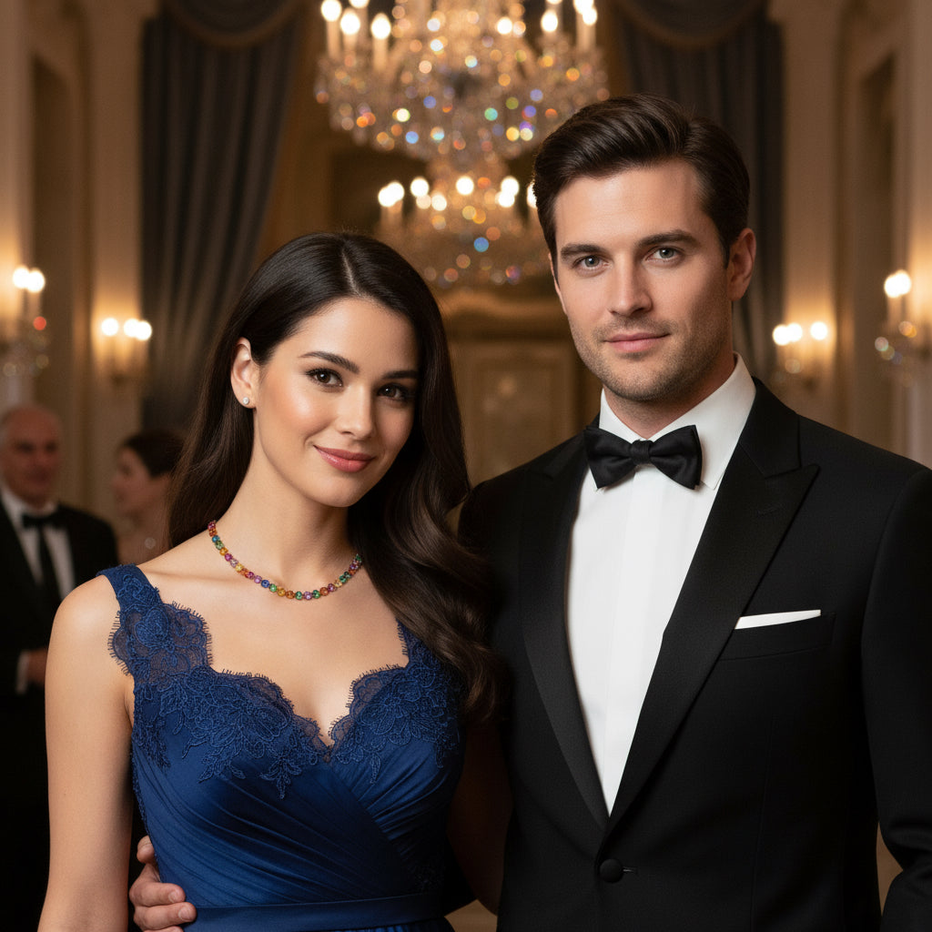 44.00 Carats Multicolor Ceylon Sapphire Necklace in Gold