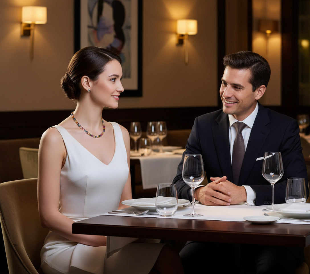 44.00 Carats Multicolor Ceylon Sapphire Necklace in Gold