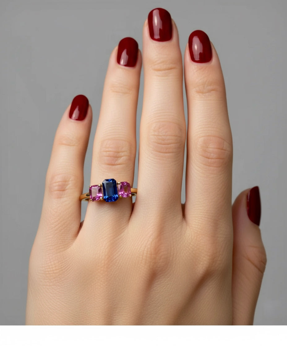Royal Blue and Vivid Pink Ceylon Sapphires 2.90 Carat (Copy)