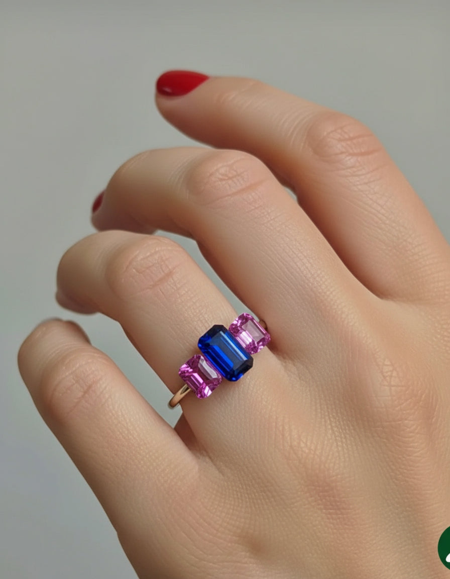 Royal Blue and Vivid Pink Ceylon Sapphires 2.90 Carat (Copy)