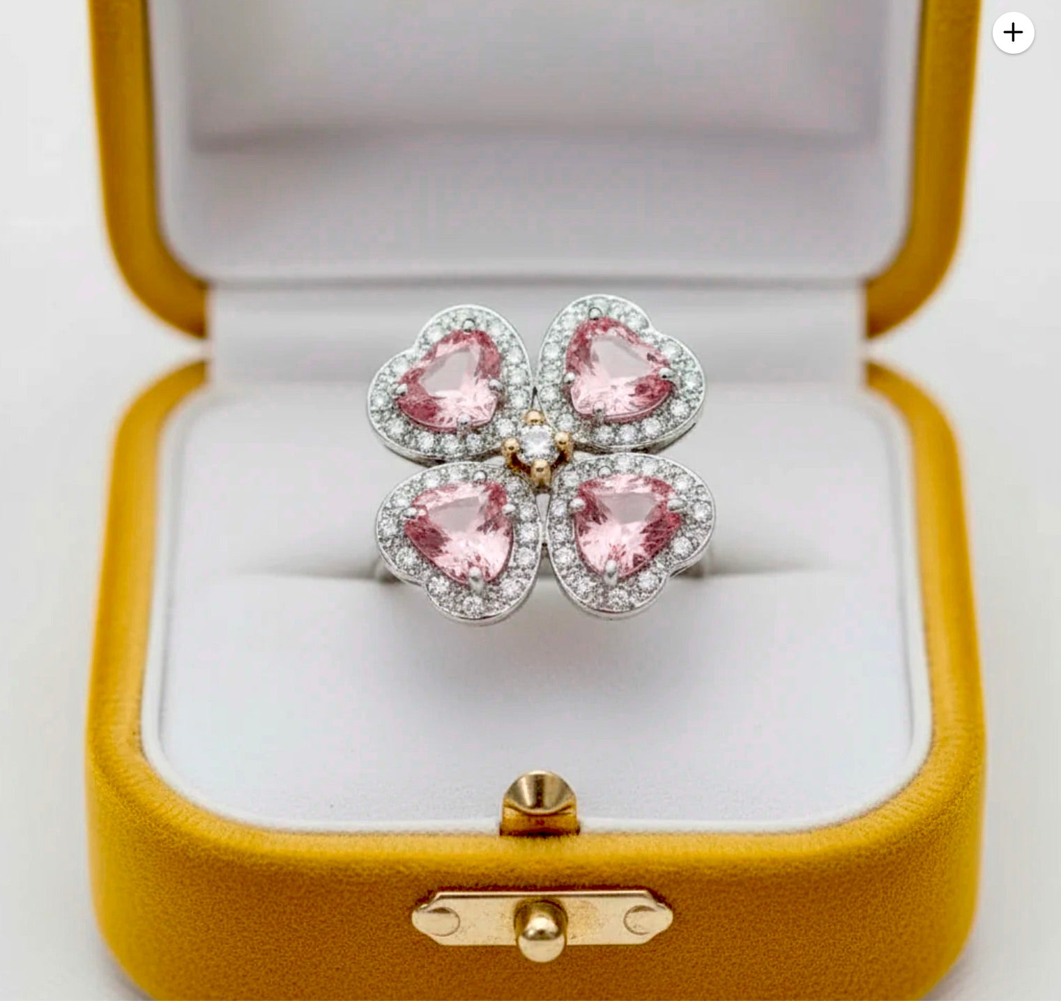 GIA 6.20 Carat Padparadscha Sapphire Diamond Flower Ring 18K