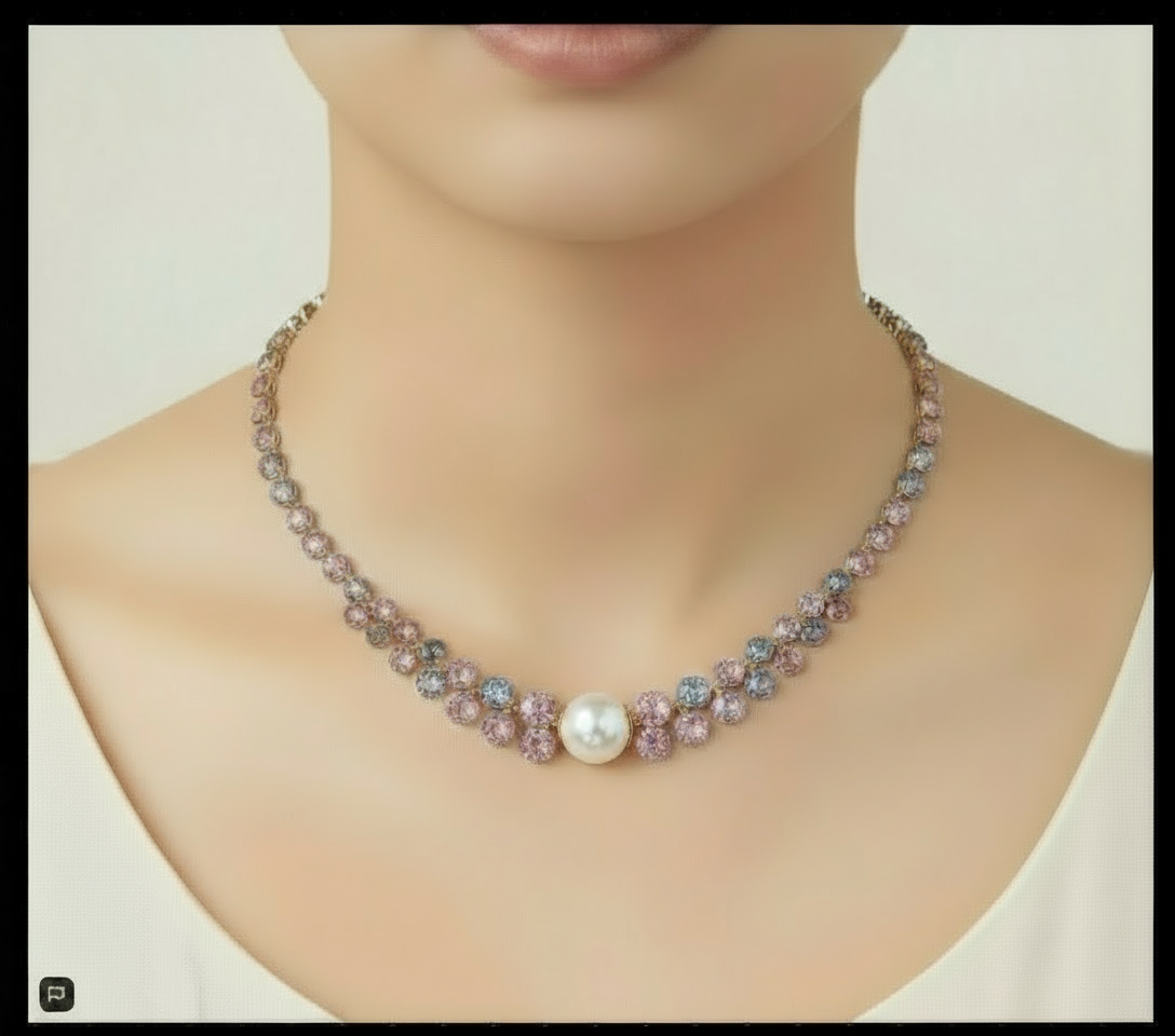 Fine Natural Spinel Necklace 18K Gold