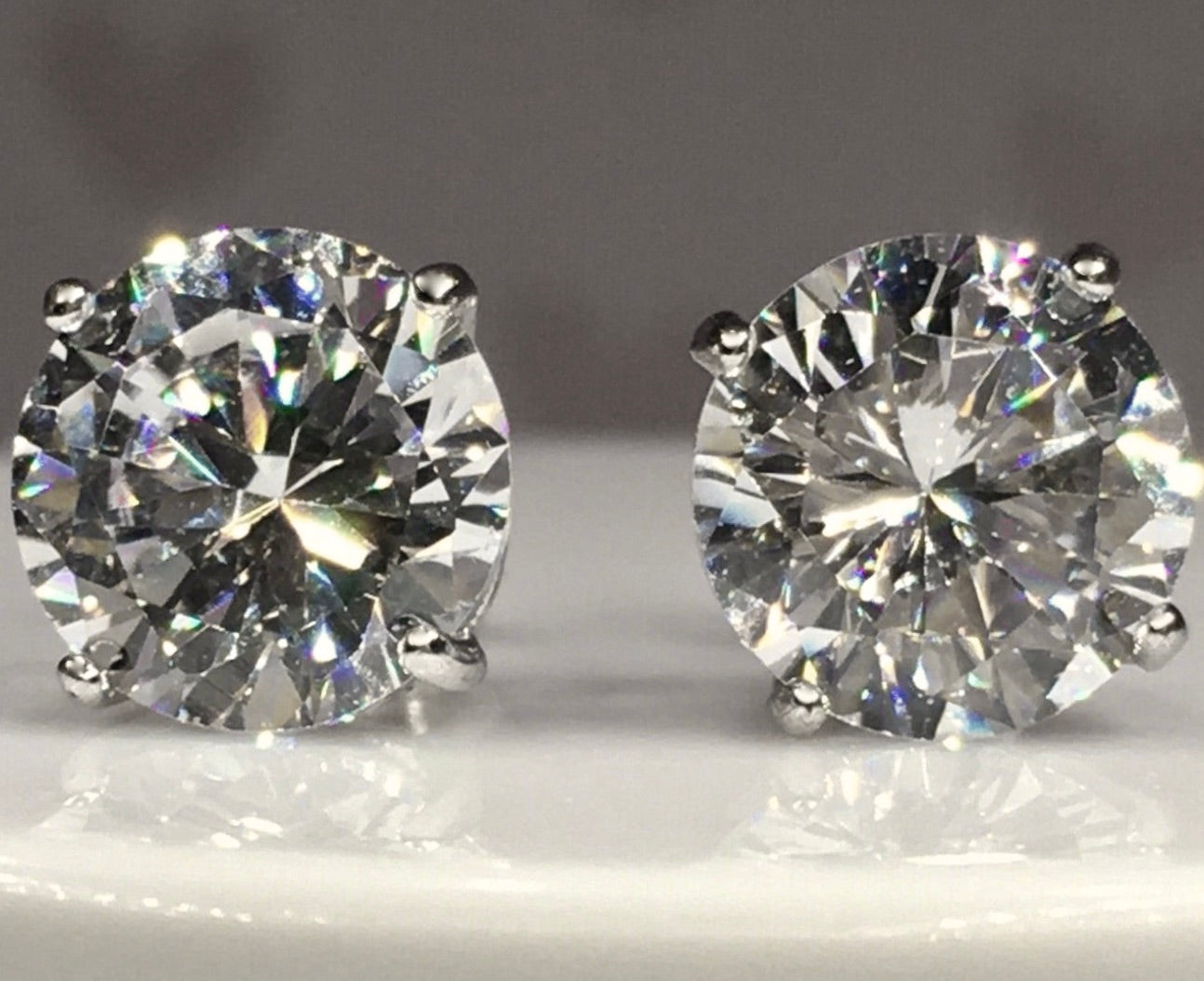 Platinum 3.00 Carat Diamond Stud Earrings – Chalmers Jewelers