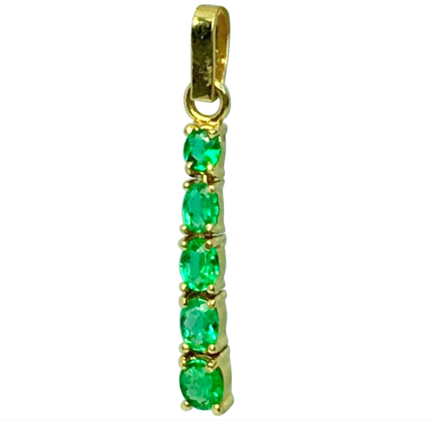 Rhodium Diamond Simulant Emerald Necklace & Earrings Set - Lovisa