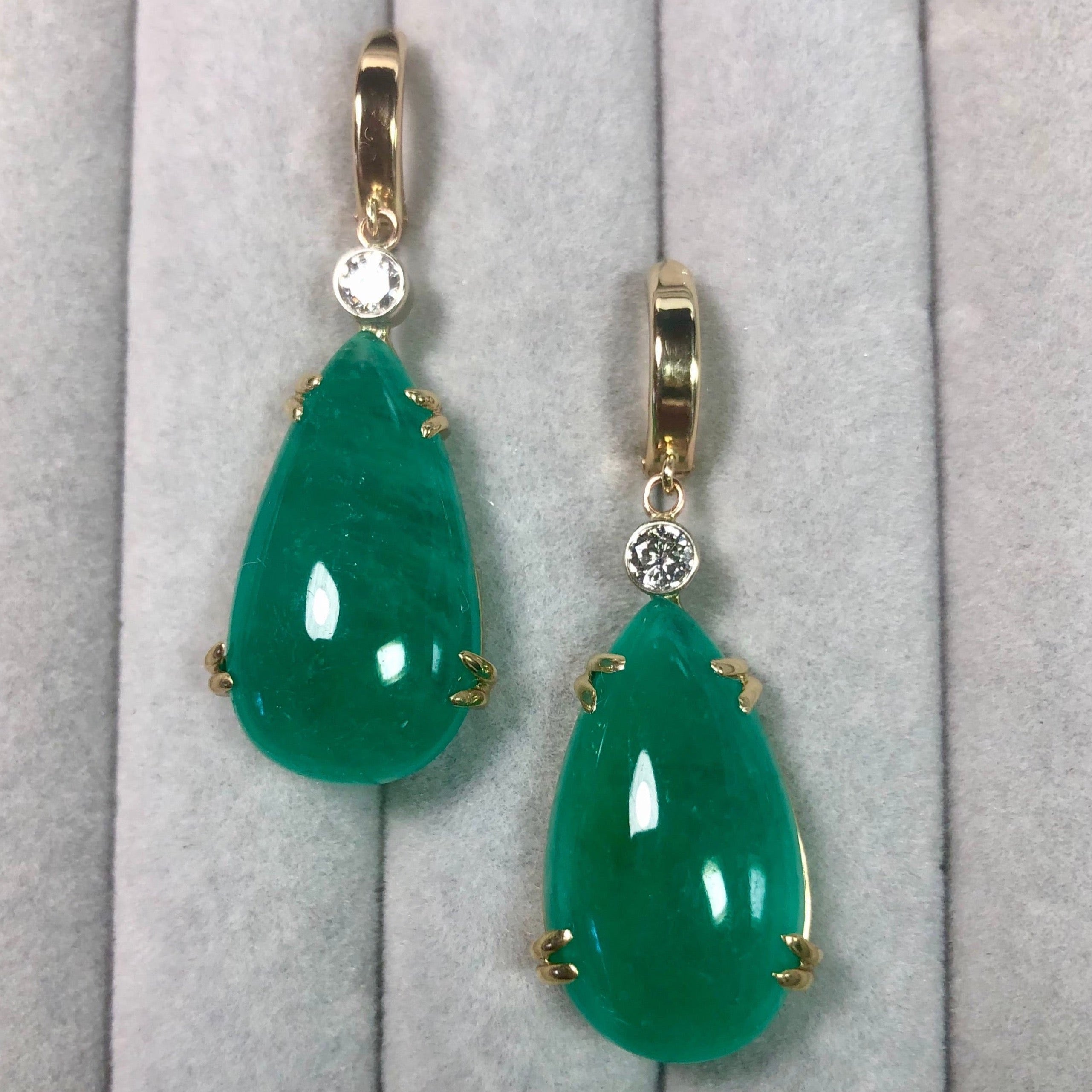 Fashion Emerald Crystal Dangle Earrings Women Trendy Gold Color Blue Green  | eBay