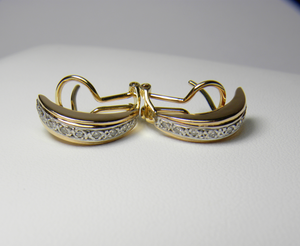 Estate 18k Pinkish-Yellow Gold Diamond Clip-on Earrings