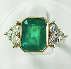 5.70 Carat Fine Colombian Emerald Diamond Engagement Ring 18K Gold ...