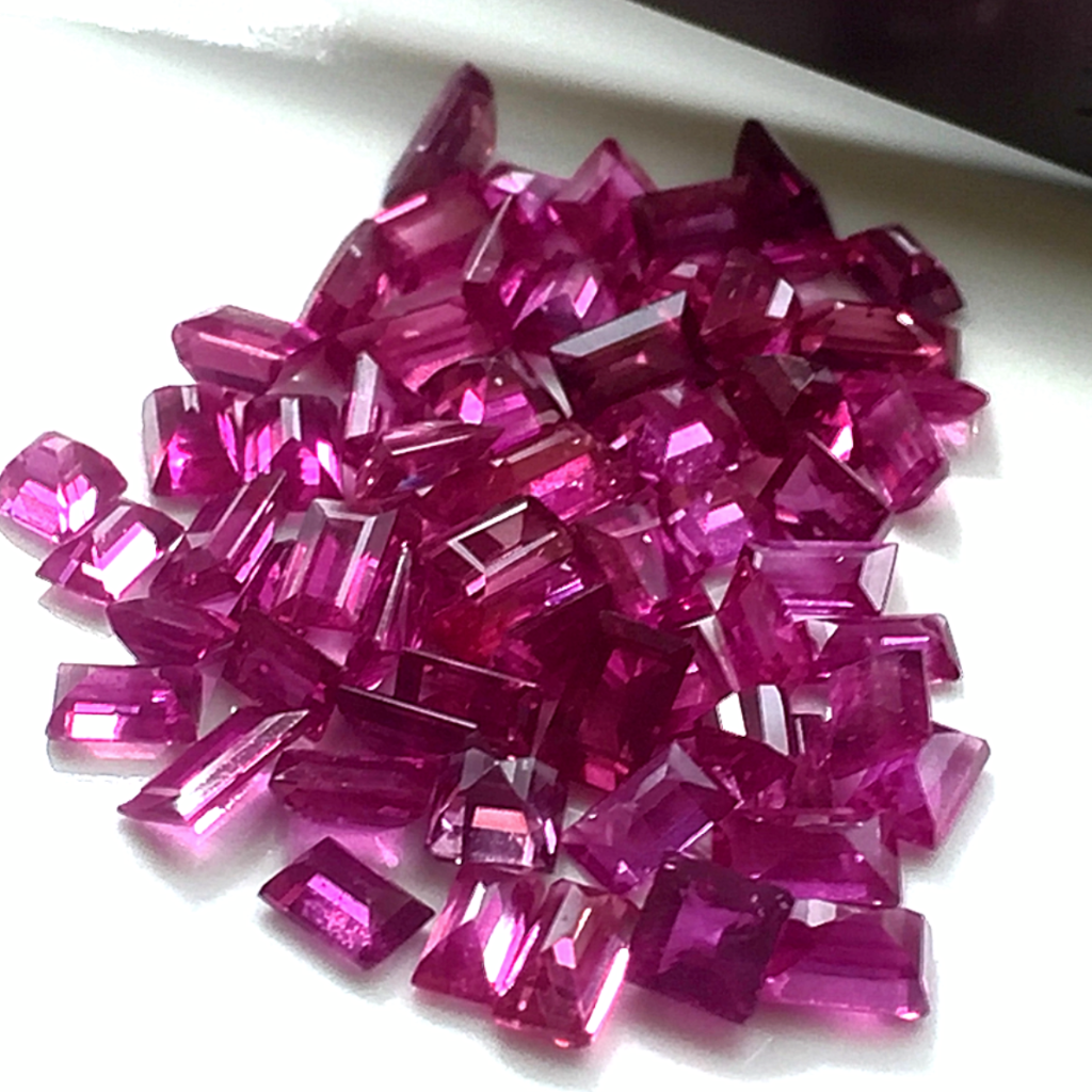 Loose 17.10ct Fine Natural Untreated Madagascar Ruby Emerald Cut Lot Parcel