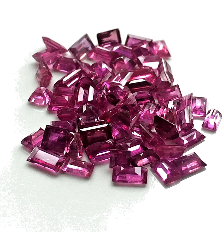 Loose 17.10ct Fine Natural Untreated Madagascar Ruby Emerald Cut Lot Parcel