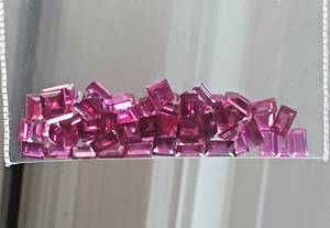 Loose 17.10ct Fine Natural Untreated Madagascar Ruby Emerald Cut Lot Parcel