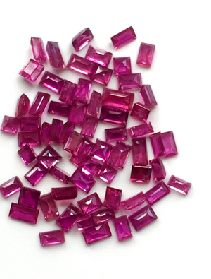 Loose 17.10ct Fine Natural Untreated Madagascar Ruby Emerald Cut Lot Parcel