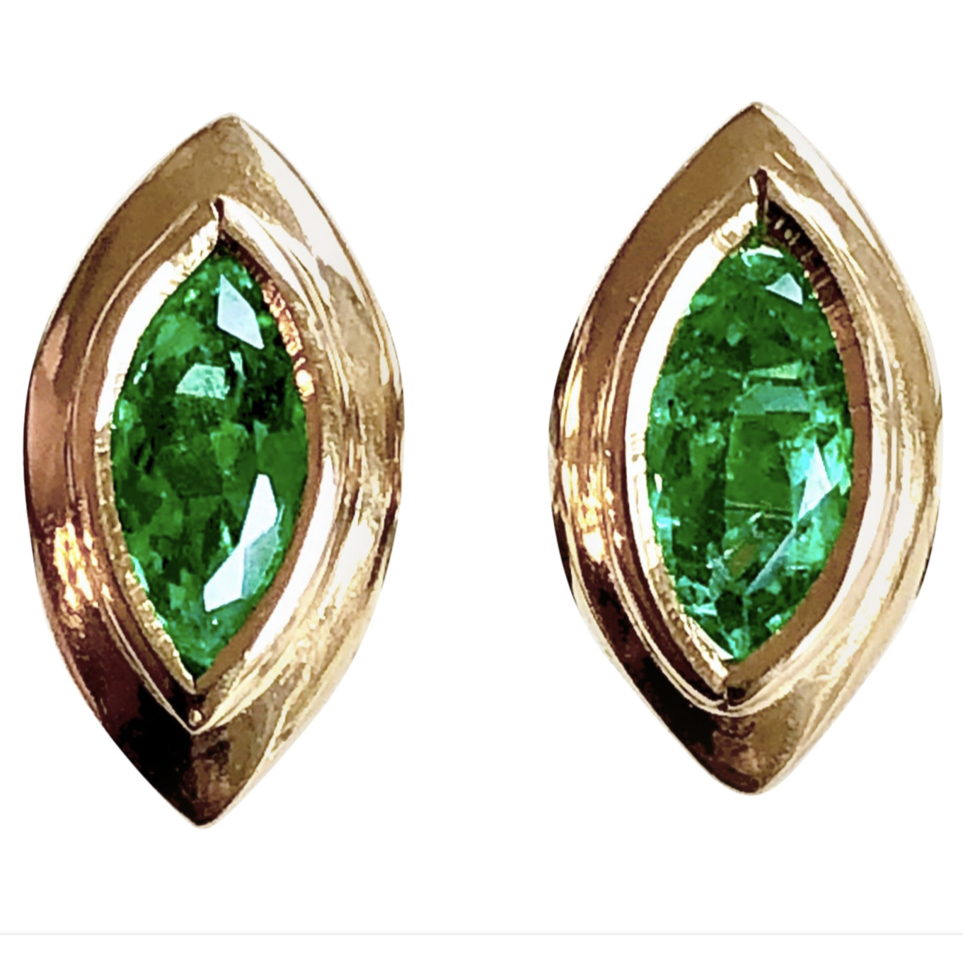 Buy 060 Carats Emerald Earrings Colombian Emerald Stud Earrings Online in  India  Etsy