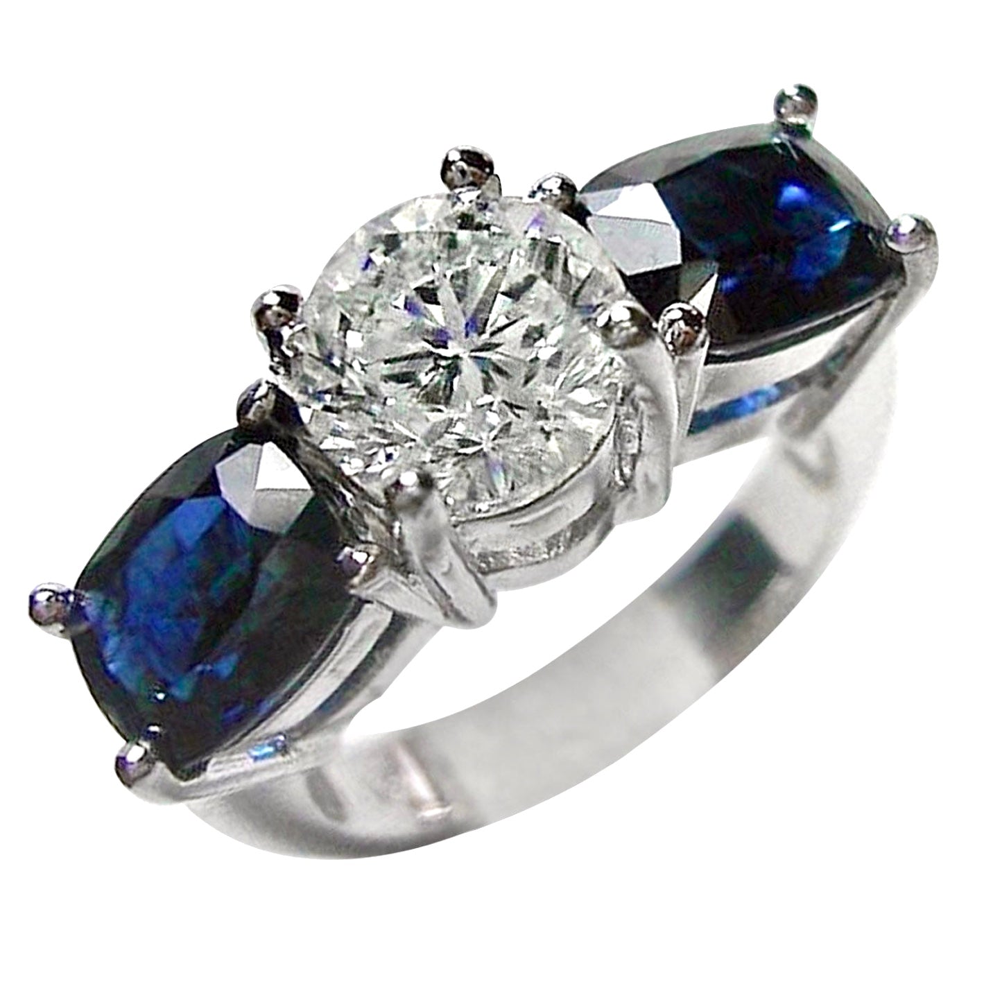 18k sapphire online and diamond ring