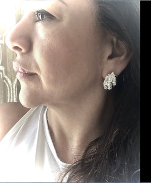 Diamond Drop Earrings 18 Karat White Gold