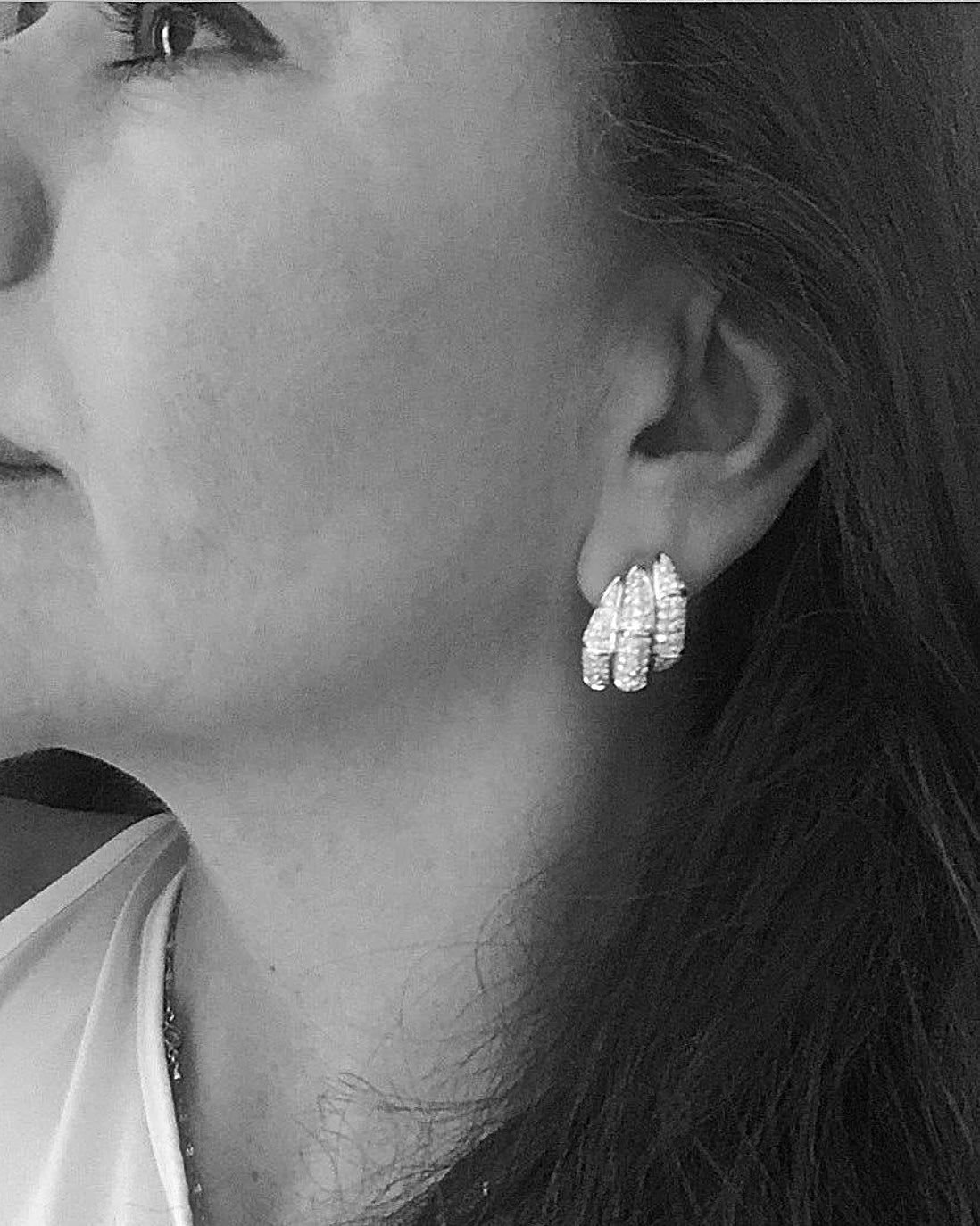Diamond Drop Earrings 18 Karat White Gold