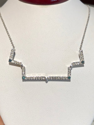 Diamond Cross Necklace 2Way 14K White Gold